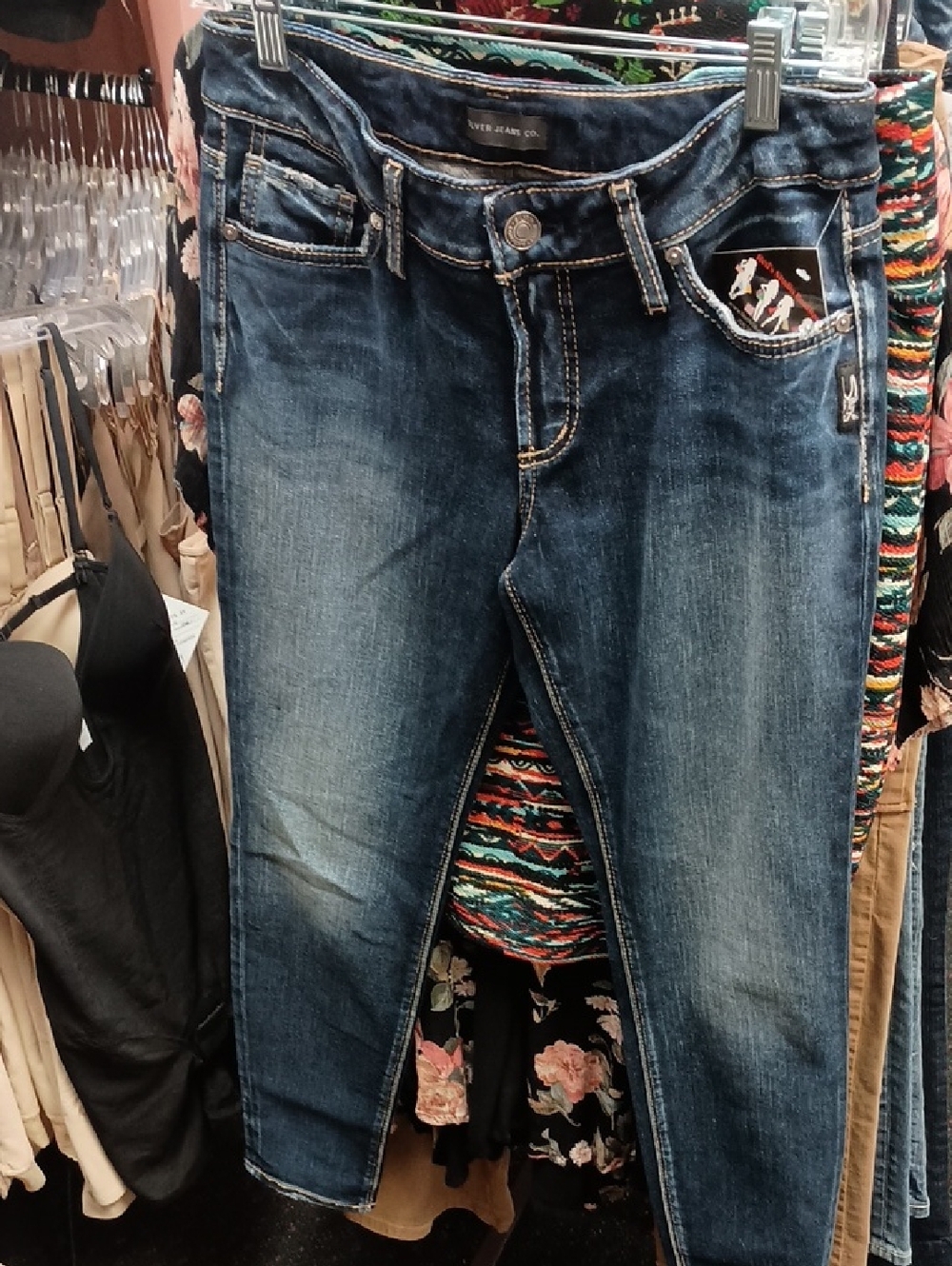 Silver Jeans Dark Blue Skinny Jeans W26xL29